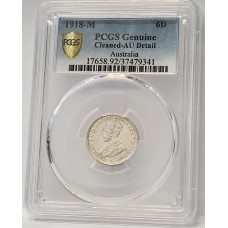 AUSTRALIA 1918 . SIXPENCE . GENUINE